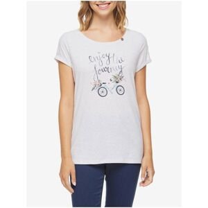 White Women's T-Shirt with Print Ragwear Florah - Women