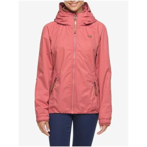 Pink Women's Waterproof Jacket with Hood Ragwear Dizzie - Women