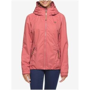 Pink Women's Waterproof Jacket with Hood Ragwear Dizzie - Women