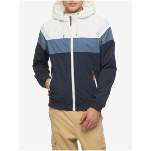 White-Blue Men's Waterproof Jacket hooded Ragwear Jayce - Men