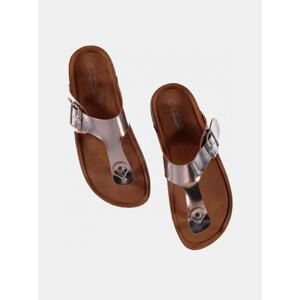 Women's silver flip-flops Haily ́s - Women