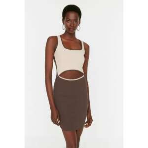 Trendyol Brown Cut-out Detailed Camisole Dress