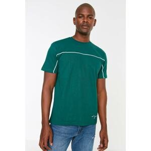 Trendyol Emerald Green Men's Regular Fit Crew Neck Short Sleeved Welt T-Shirt