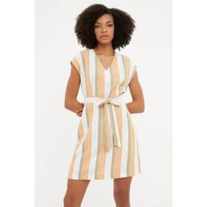 Trendyol Multicolor Belted Striped Dress
