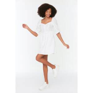 Trendyol Ecru Balloon Sleeve Dress