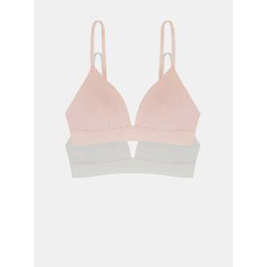 Set of two bras in white and pink DORINA - Women