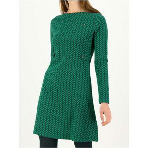 Green Women's Patterned Dress Blutsgeschwister Mod and Lula - Green Zig - Women