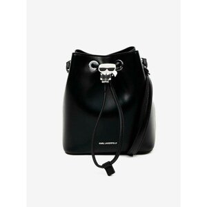 Black leather handbag KARL LAGERFELD - Women