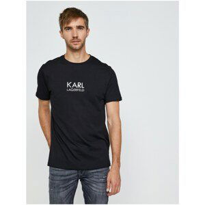 Black T-shirt with inscription KARL LAGERFELD - Men