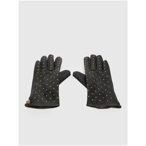 Black Women Patterned Leatherette Gloves Liu Jo - Women