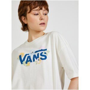 White Women's Patterned T-Shirt VANS - Women