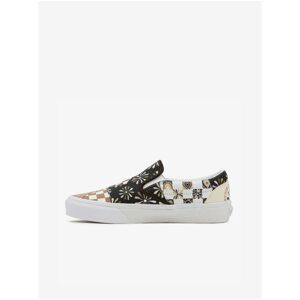 Creamy Brown Women Patterned Slip on Sneakers VANS UA Classic Slip - Women