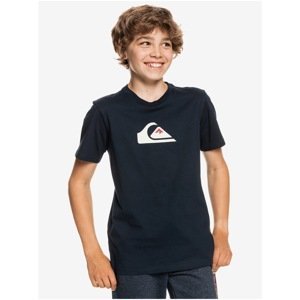 Dark Blue Boys T-Shirt Quiksilver Comp Logo - unisex