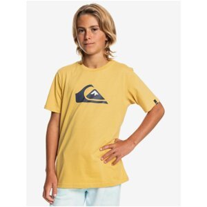 Yellow Boys T-Shirt Quiksilver Comp Logo - unisex