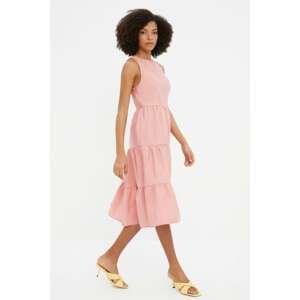 Trendyol Pink Back Detailed Ruffle Dress
