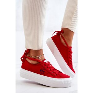 Platform Sneakers Lee Cooper LCW-22-31-0834L red