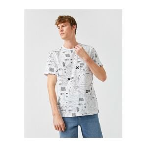 Koton Standard Fit Sketch Printed T-Shirt