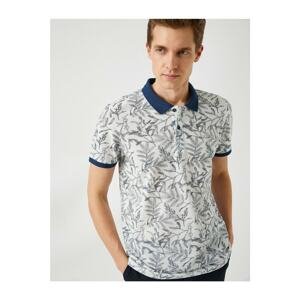 Koton Leaf Patterned Polo Neck T-Shirt