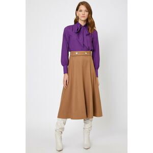 Koton Women's Skirtly Yours Styled By Melis Agazat - Belt Detailed Skirt