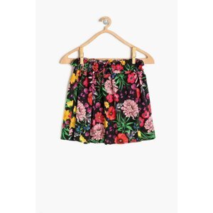 Koton Black Girl Floral Skirt