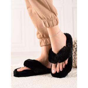 TRENDI FUR SLIPPERS FLIP-FLOPS