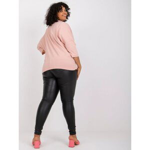 Dusty pink cotton blouse Aileen plus size