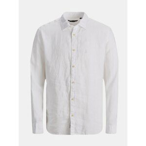 White Linen Shirt Jack & Jones Plain - Men