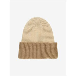 Beige-Brown Ribbed Women's Cap Pieces Hexo - Women