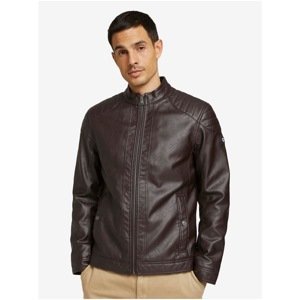 Dark Brown Men's Leatherette Lightweight Jacket Tom Tailor - Men