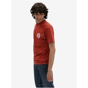 Red men's T-shirt with VANS print - Men's