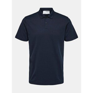 Dark Blue Polo T-Shirt Selected Homme Roy - Men