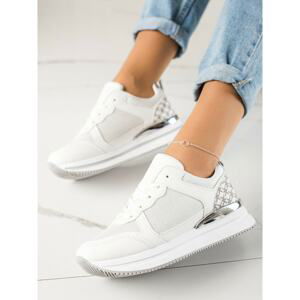 DIAMANTIQUE WHITE MESH SNEAKERS