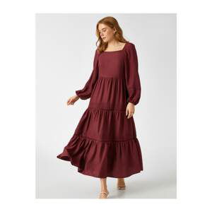 Koton Long Sleeve U Neck Frilly Dress