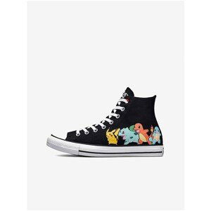 Black Patterned Ankle Sneakers Converse X POKEMON - Unisex