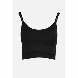 Trendyol Black Tulle Detailed Support Sports Bra