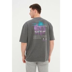 Trendyol T-Shirt - Gray - Oversize