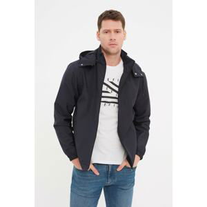 Trendyol Navy Blue Men's Regular Fit Zipper Hooded Coat