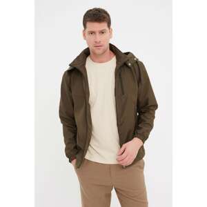 Trendyol Khaki Men Regular Fit Zipper Hooded Coat