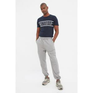 Trendyol Gray Men's Oversize Rubber Trousers Trousers