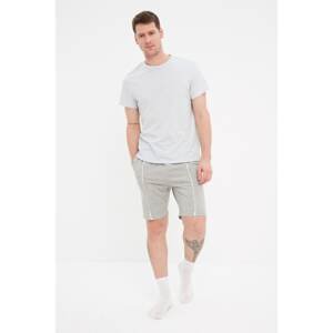 Trendyol Gray Men's Regular Fit Piped Shorts & Bermuda
