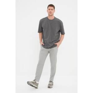 Trendyol Gray Men's Regular Fit Pleated Ironing Track Trousers
