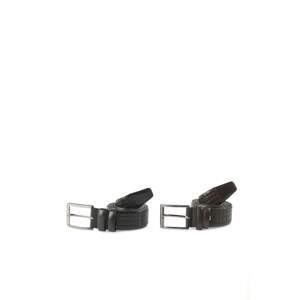 Trendyol Black-Brown Men's 2-Pack Faux Leather Belt