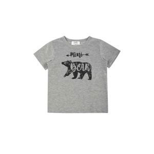 Trendyol Boy's Knitted T-shirt with Gray Print Detail