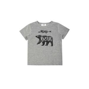Trendyol Gray Print Detailed Boy Knitted T-shirt