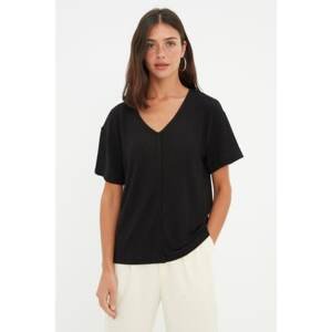 Trendyol Linen Look Loose Knitted T-shirt
