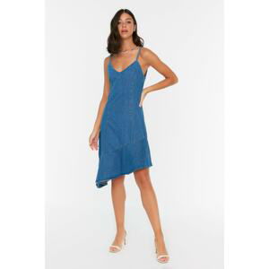 Trendyol Blue Asymmetric Denim Dress