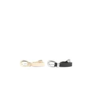 Trendyol Black-Ecru 2-Pack Women's Belt