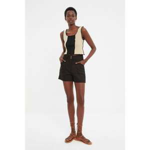 Trendyol Black Button Front Shorts & Bermuda