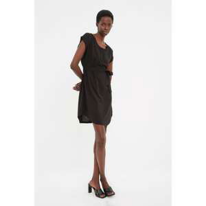 Trendyol Black Belted Knitted Dress