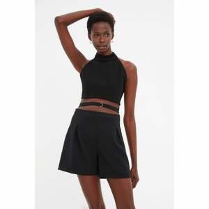 Trendyol Black Straight Shorts & Bermuda